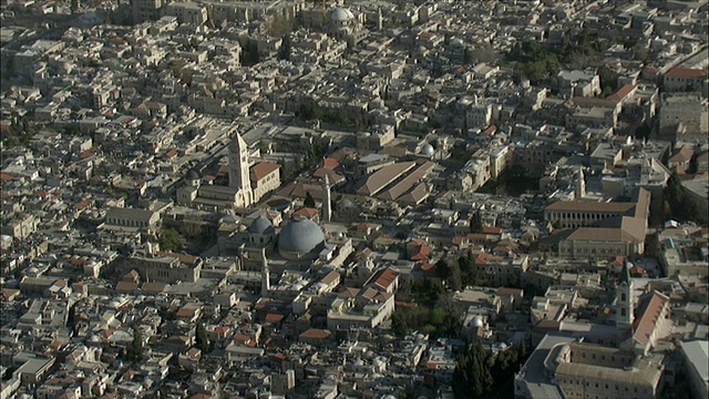WS ZI鸟瞰图圣墓教堂/耶路撒冷，以色列视频素材