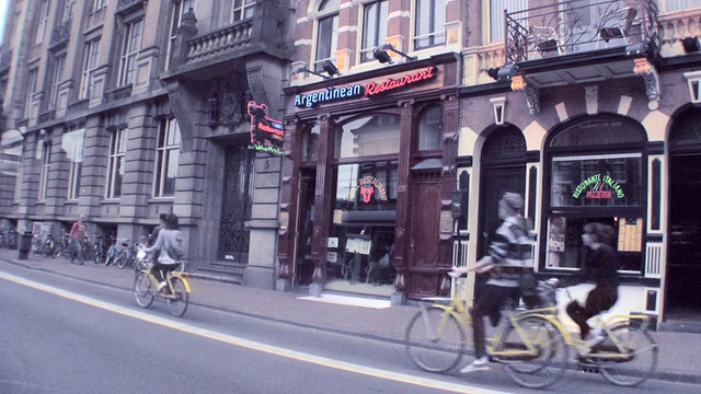 WS T/L荷兰阿姆斯特丹繁忙街道的视图视频下载