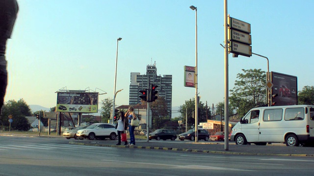 马其顿斯科普里的交通场景视频素材