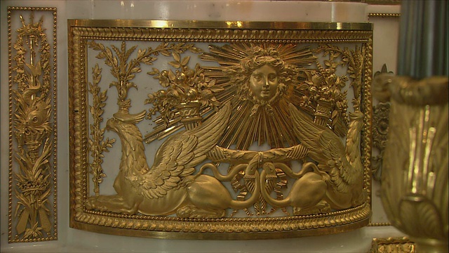 西班牙马德里皇家宫殿，铜子藏，雕刻精美视频素材
