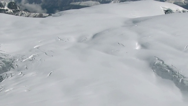 航空哥伦比亚冰原，贾斯珀国家公园，阿尔伯塔，加拿大视频下载