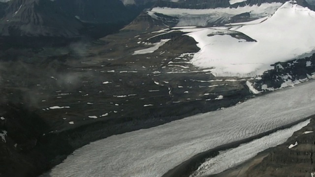 航空哥伦比亚冰原，贾斯珀国家公园，阿尔伯塔，加拿大视频素材