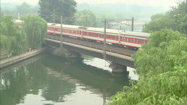 北京，中国北京，WS HA火车过江大桥视频下载