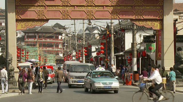 中国上海的传统街道视频素材