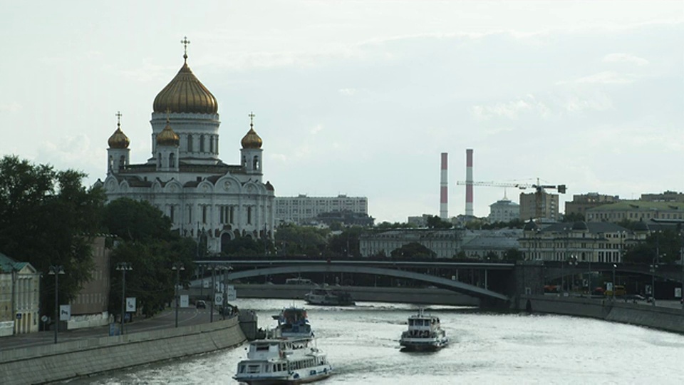 WS救世主大教堂和主教桥/莫斯科，俄罗斯视频素材