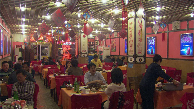 中国北京，充满活力的中餐厅WS室内视频下载