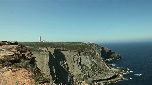 Espichel海角的WS悬崖和灯塔(Cabo Espichel) / Sesimbra，葡萄牙视频素材