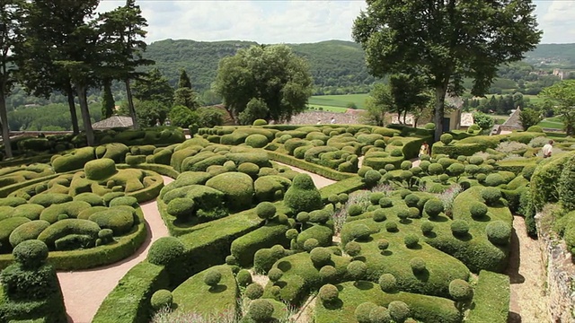 WS HA PAN Marqueyssac城堡花园/多尔多涅，法国视频素材