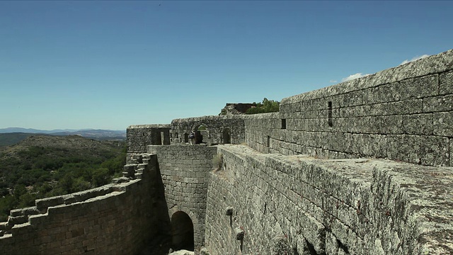 葡萄牙Sortelha城堡/ Guarda区MS墙视频素材