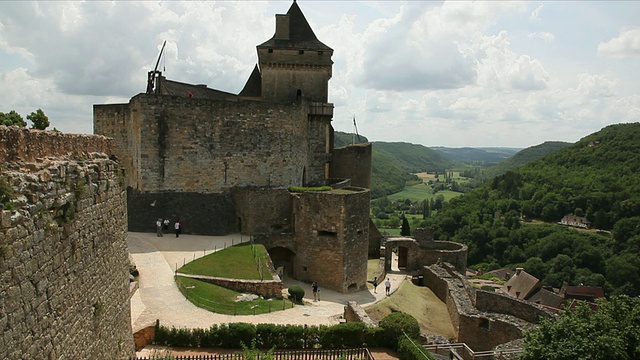 WS HA Chateau de Castelnaud /阿基坦，法国视频素材