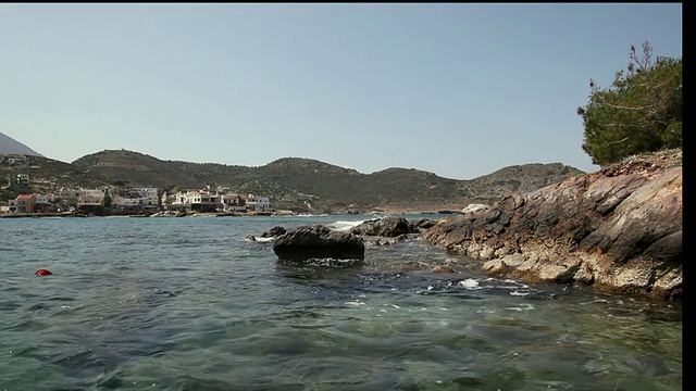 希腊克里特岛莫克洛斯岛海岸视频素材