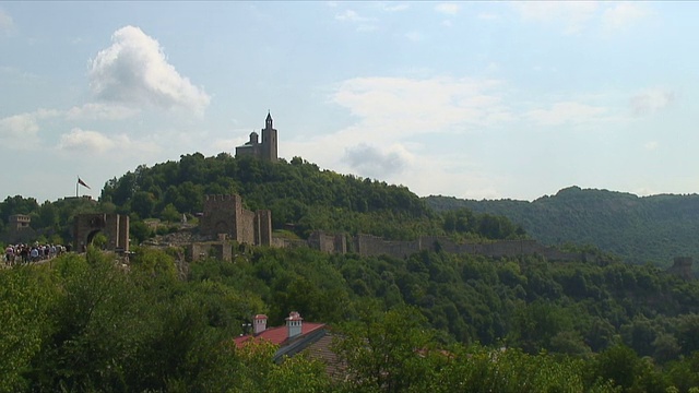 山顶的WS城堡/ Veliko Tarnovo，保加利亚视频素材