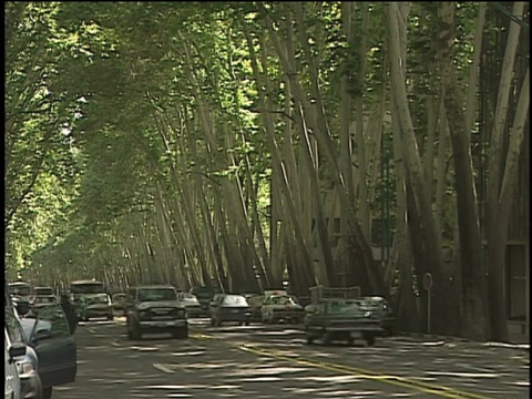 2000年4月1日，伊朗德黑兰，被称为霍梅尼大道的Pahlavi大道交通状况视频下载