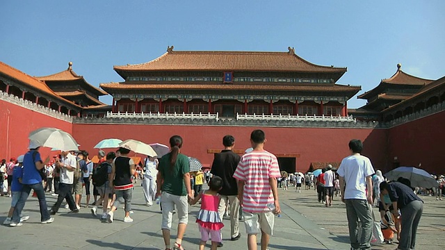 中国北京紫禁城的WS游客视频下载