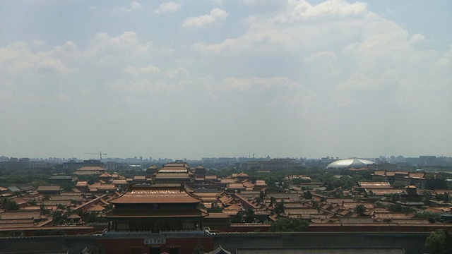 T/L WS HA城市景观，紫禁城突出/中国北京视频下载