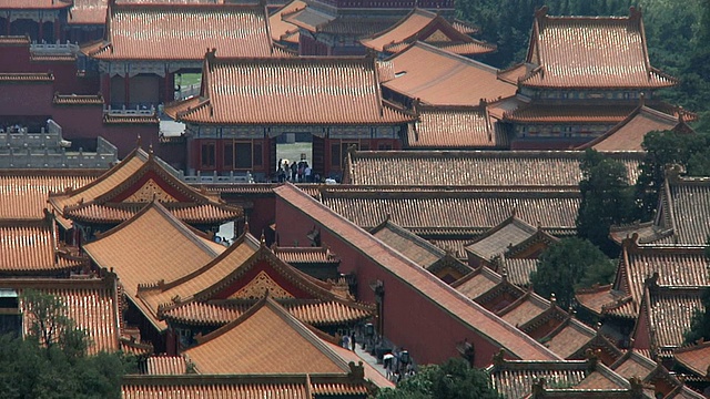中国北京紫禁城内WS HA建筑群视频下载
