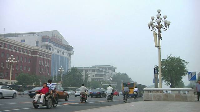 中国北京长安街WS Traffic视频素材