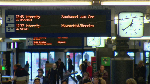 拥挤的火车站/荷兰阿姆斯特丹视频下载