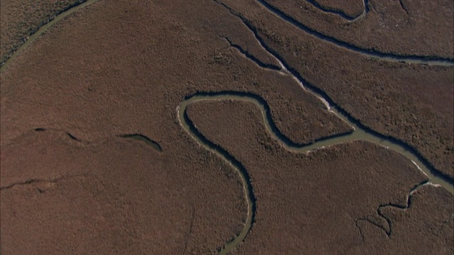 航空河三角洲从海洋/旧金山，加利福尼亚州，美国视频素材