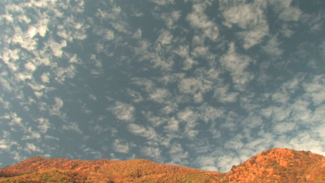 时间流逝的云在天空的山视频素材