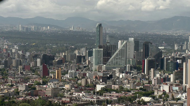 WS HA天际线与Paseo De La Reforma建筑/墨西哥城，墨西哥视频素材