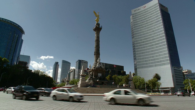 交通圈WS独立纪念碑/墨西哥城，墨西哥视频素材