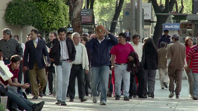 墨西哥墨西哥城商业区WS ZI MS步行街视频素材