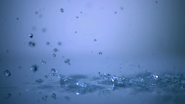 SLO MO CU Studio拍摄水滴落在水面上的画面视频下载