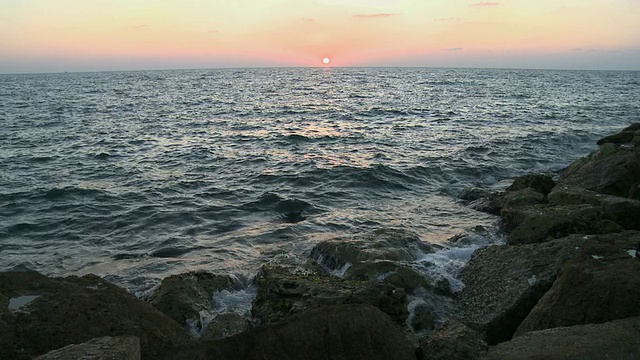 日落WS Sea /特拉维夫，丹大都会，以色列视频下载