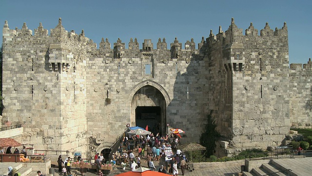 WS HA Nablus门/以色列耶路撒冷视频下载