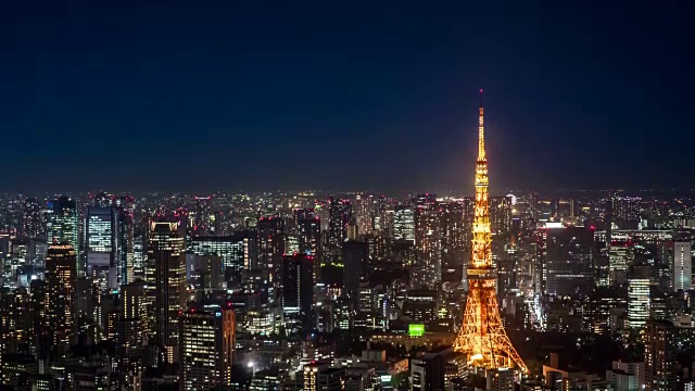 东京商业区的夜晚视频素材