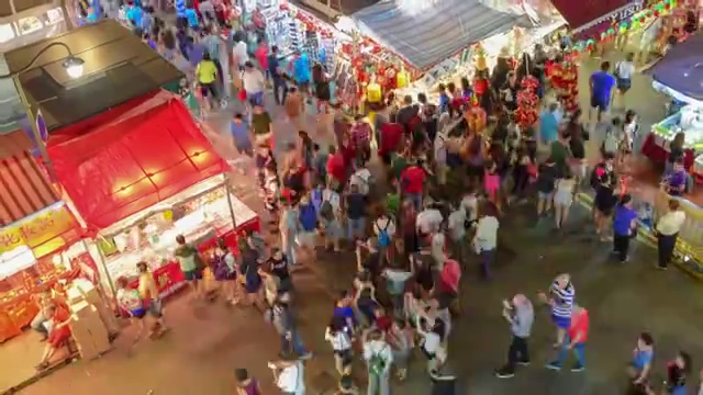 中国新年在新加坡中国城和游客享受旅游(ED)视频素材