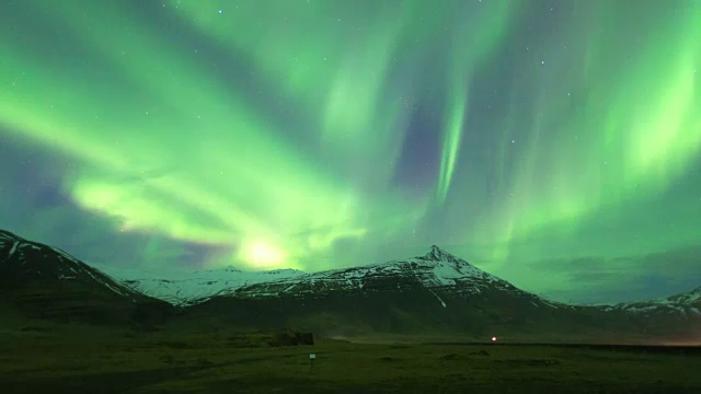 冰岛的北极光(北极光)时间流逝视频素材