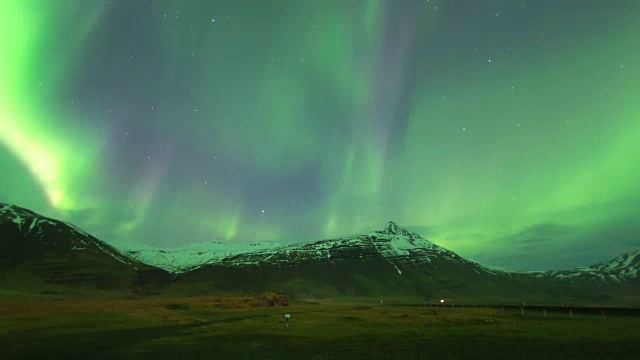 冰岛的北极光(北极光)时间流逝视频素材