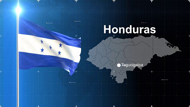 洪都拉斯国旗视频素材