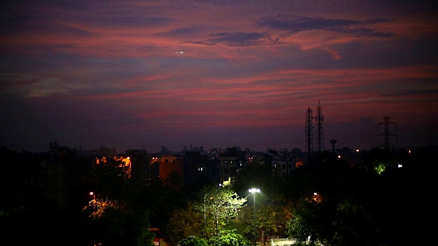 都市风景,新德里,德里,云景视频素材