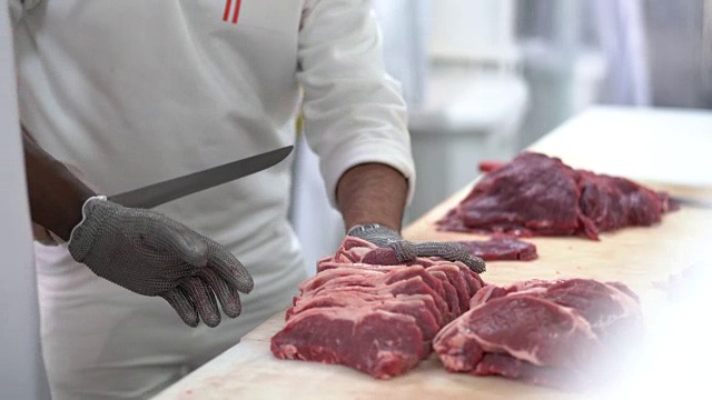切肉刀肉视频素材