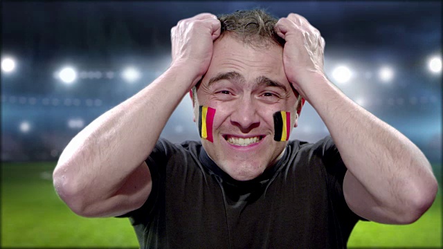 比利时球迷失望视频素材