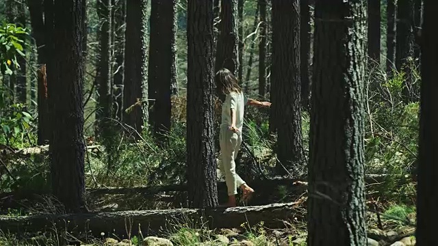 穿过森林的女人视频下载