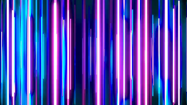 抽象霓虹蓝色和紫色发光线循环背景视频素材