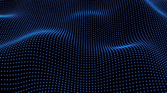 波和粒子运动背景，蓝色视频下载