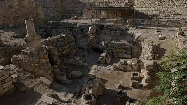 耶路撒冷毕士大水池的废墟视频素材