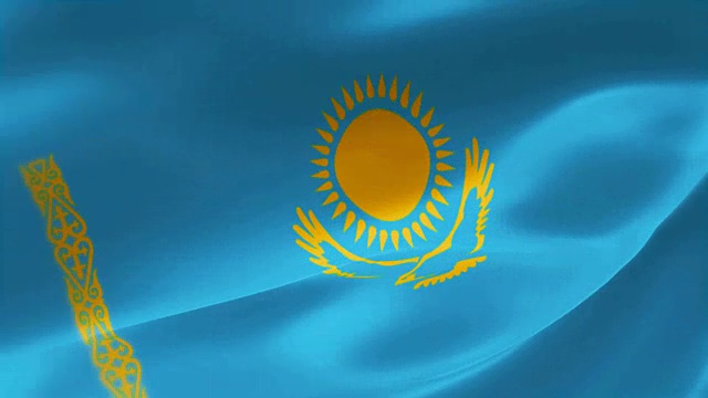 4k哈萨克斯坦高度详细徽章视频素材