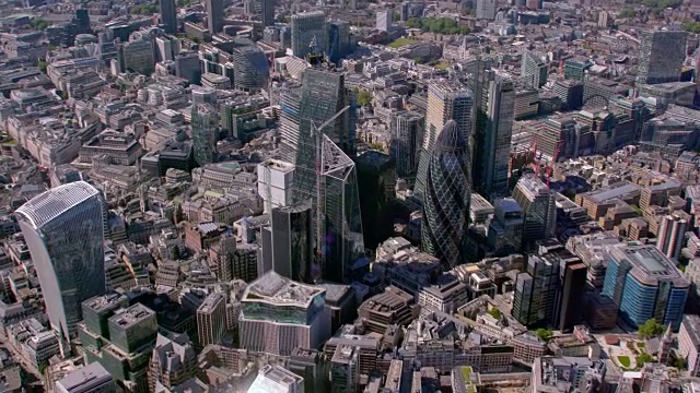 鸟瞰图，伦敦，英国。4 k视频素材