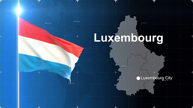 卢森堡的旗帜视频素材