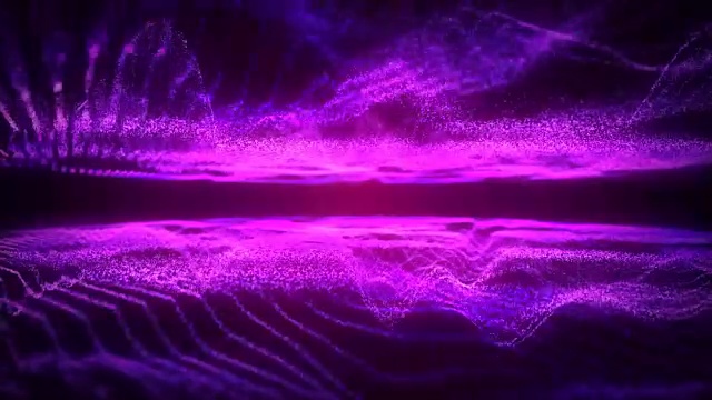 紫色的声音可视化器，漂亮的颗粒。视频素材