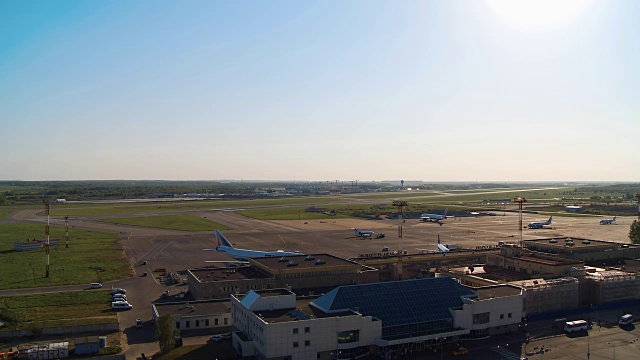 普尔科沃机场新航站楼的建设视频素材