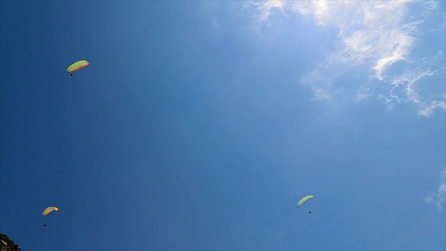 观看他们是一种乐趣——滑翔伞视频素材