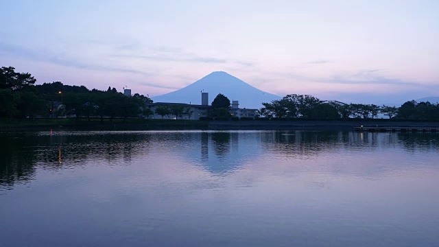 富士山映池视频素材