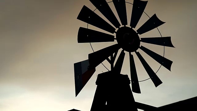 古老的风车轮廓视频下载